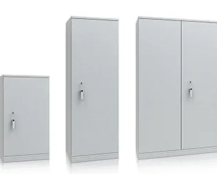 PS-series cabinets in 3 sizes with single and double doors. Fire protection 30 minutes